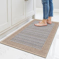StepRite Kitchen Rugs, Kitchen Mats for Floor, 32"x20" Non-Slip Machine-Washable Kitchen Throw Rug, Absorbent Kitchen Runner Rugs Office, Sink Standing Desk Mat, Decor Carpet, Khaki by Bringcushiontoyourlife