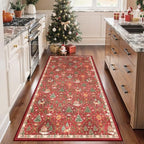 Madane Christmas Washable Kitchen Runner Rug 3x6, Red Runners for Hallways - Image 3