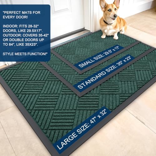 OLANLY Front Door Mat Outside Entrance 35x23, Waterproof Heavy-Duty Doormat - Image 2