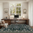 6x9 Area Rugs Living Room: Washable Vintage Rug for Bedroom Black - Image 6