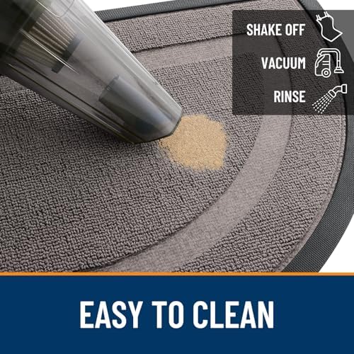 OLANLY Half Circle Front Door Mat Outside 71x23 All-Season Rubber Doormat - Image 5