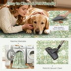 6x9 Area Rugs for Living Room, Washable Large Carpet, Light Green - Image 5