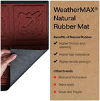 GORILLA GRIP WeatherMAX Door Mat, Indoor Outdoor, 35x23, Burgundy Leaves - Image 6
