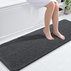 OLANLY Bathroom Runner Rugs 59x20, Extra Soft Absorbent Chenille Bath Rugs by OLANLY