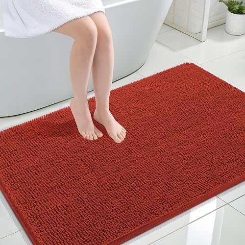 OLANLY Large Bathroom Rugs 47x32, Extra Soft Absorbent Chenille Bath Rugs