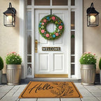 Outdoor Rug Door Mat, Welcome Mat, Non-Slip Entrance Mat, Stylish Front Door Mat, Entryway Rug, 19"x31", 7.HelloFlower - Image 2