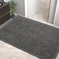 HIYARD Sturdy Front Door Mat, Absorbent Muddy Dirt Resist Welcome Door Mats Outdoor Indoor, Stain and Fade Resistant, Non-Slip Rubber Backing Low Profile Doormat for Entryway, 60×36, Grey by HIYARD