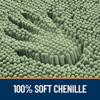 OLANLY Toilet Rugs U-Shaped 24x24, Soft Absorbent Chenille Contour Rugs - Image 3