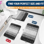 OLANLY Bathroom Runner Rug 70x20, Extra Soft Absorbent Microfiber Bath Rugs - Image 2