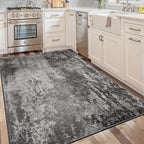 Entrance Rugs Indoor 3x5 Black Entry Rug Washable Abstract Black Small Area Rug Non-Slip Low Pile Throw Rugs for Entryway, Kitchen Floor, Front Door Indoor Door Mat, Bathroom, Bedroom Bedside - Image 4