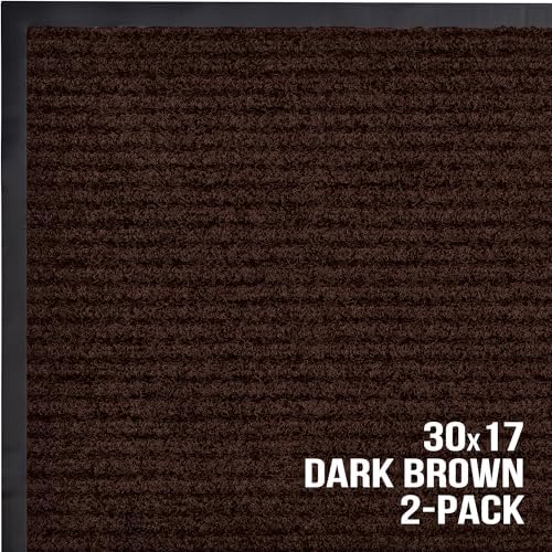 Front Door Mat, Indoor Outdoor Welcome Entryway Doormat, 30x17 Dark Brown - Image 7