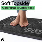 GORILLA GRIP WeatherMAX Door Mat, Indoor Outdoor Use, 35x23, Black Paw - Image 7