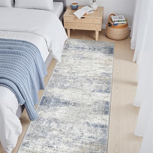 2x5 Rug Runners for Hallways Non Slip,Kitchen Rugs,Blue - Image 4