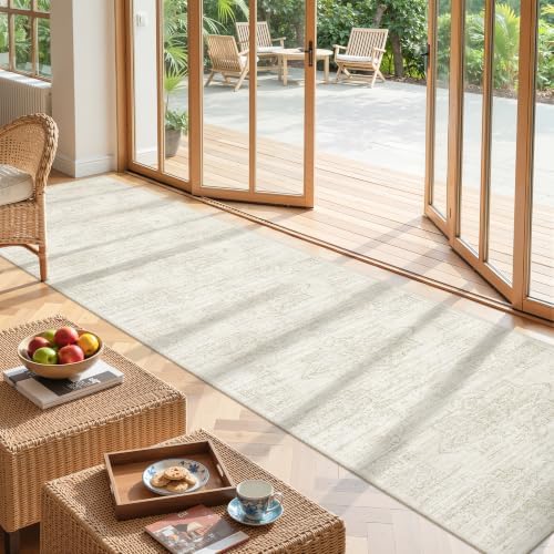 2x12 Runner Rug Non Slip,Washable Hallway Runner Rug,Beige - Image 4