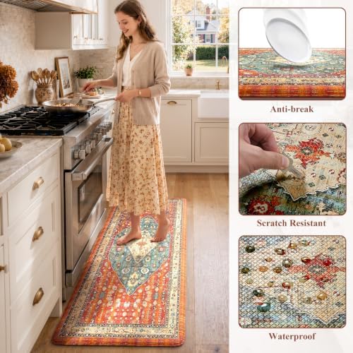 Collive Kitchen Mats Cushioned Anti Fatigue Kitchen Rug Sets, 24''x59'' - Image 6