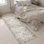 2.6x8 Washable Runner Rug：Modern Abstract Kitchen Soft Carpet Brown - Image 4
