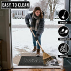 Yimobra Welcome Mat, Heavy Duty Sturdy Door Mats for Home Entrance Outdoor Indoor, Front Doormat for Outside Patio Floor Entry Porch Garage Office, Waterproof, Low Profile, 47X32 Inches, Black - Image 6
