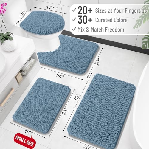 OLANLY Large Bathroom Rugs 50x30, Extra Soft Absorbent Chenille Bath Rugs - Image 2