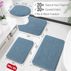 OLANLY Large Bathroom Rugs 50x30, Extra Soft Absorbent Chenille Bath Rugs - Image 2