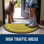 OLANLY Half Circle Front Door Mat Outside 71x23 All-Season Rubber Doormat - Image 6