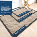 OLANLY Front Door Mat Outside Entrance 47x23, Waterproof Heavy-Duty Doormat - Image 2