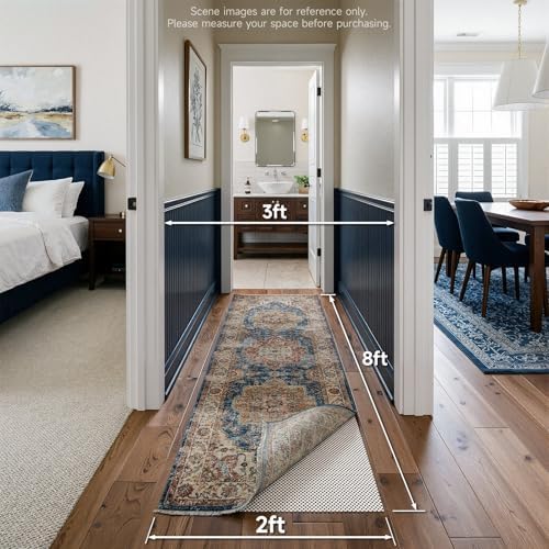 Veken Runner Rug Pad Gripper for Hardwood Floors, Non Slip 2x8 Ft Rug Pads for Area Rugs, Thick Rug Grippers for Tile Floors, Under Carpet Anti Skid Mat, Keep Your Rugs Safe and in Place, White - Image 6