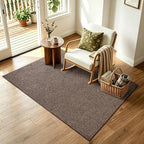 3x5 Coffee/White Area Rug Washable Non-Slip Soft Thin for Bedroom Kitchen - Image 3