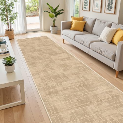 2'6''x10' Runner Rug Non Slip,Washable Kitchen Rugs,Brown - Image 5