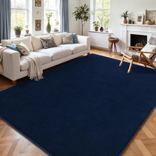 AROGAN 4x6 Area Rugs for Living Room Non Slip Dorm Bedroom Rug, Navy Blue by AROGANAREARUG