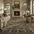 8x10 Area Rug for Living Room, Non-Slip Washable Large Carpet, Mocha Brown by Lofus