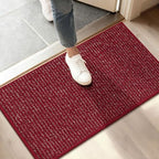 BEQHAUSE Dirt Trapper Door Mat 17" x 30", Non-Slip Doormats, Red by BEQHAUSE