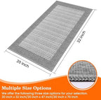 StepRite Kitchen Rugs, Kitchen Mats for Floor, 32"x20" Non-Slip Machine-Washable Kitchen Throw Rug, Light Grey - Image 3
