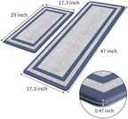 Mattitude Kitchen Mats Set of 2,Cushioned Anti-Fatigue Non-Skid Rug Sets - Image 2