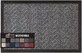 GORILLA GRIP WeatherMAX Door Mat, Indoor Outdoor Use, 47x35, Silver Chevron by GorillaGrip
