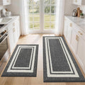 COSY HOMEER Kitchen Rugs Sets of 2 Non-Slip Washable,24"x35"+24"x60" by COSYHOMEER