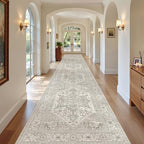 Madane Hallway Runner Rug 3x18 Washable Kitchen Runners 18ft, Beige/Brown - Image 2