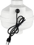 MIDCVFRUN 4 inch Radon Fan, 2 speed 260/188CFM Radon Mitigation System Quickly Mitigate Radon Quiet and Energy Efficient IP67 Waterproof Indoor Outdoor Installation