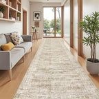 3x14 Runner Rug Non Slip,Washable Hallway Runner Rug,Brown - Image 5