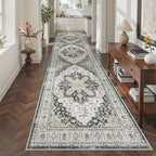 Madane Hallway Runner Rug 3x12 Washable Kitchen Runners 12ft, Black - Image 3