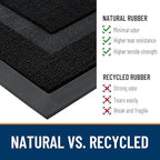 OLANLY Half Circle Front Door Mat Outside 47x23 All-Season Rubber Doormat - Image 3