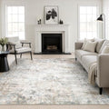 Area Rug Living Room: 8x8 Modern Washable Indoor Soft Carpet Brown by FXRHLP