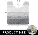 OLANLY Luxury Toilet Rugs U-Shaped 24x20, Soft Absorbent Microfiber Mat - Image 2