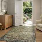 4x6 Area Rugs for Entryway, Brown Washable Non-Slip Area Rug for Kitchen by Lofus