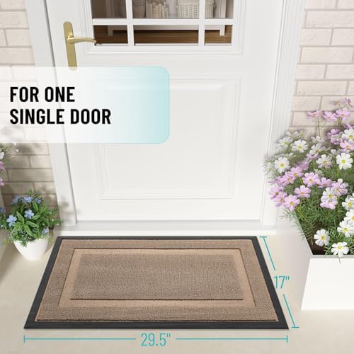 OLANLY Front Door Mat Outside 29.5x17, All-Season Heavy-Duty Rubber Doormat - Image 2