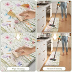 KIMODE Anti Fatigue Kitchen Mats for Floor, Floral Kitchen Rugs Sets of 2 - Image 5