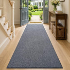 2x6 Grey Blue/White Runner Rug Washable Non-Slip for Kitchen Hallway - Image 2