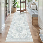 Madane Washable Hallway Runner Rug 2x8 Kitchen Runners Non-Slip, Sky Blue - Image 2