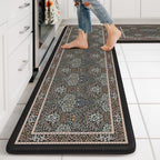 Collive Anti Fatigue Mats for Kitchen Floor, Black Gray/Mulit Kitchen Rugs by Collive