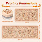 Collive Fall Anti Fatigue Kitchen Mats, Burnt Orange Floral Kitchen Rugs - Image 2