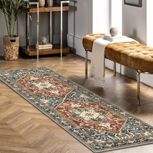 Yamaziot Washable Runner Rug, 2x6 Non-Slip Boho Vintage Hallway Kitchen Rug - Image 6